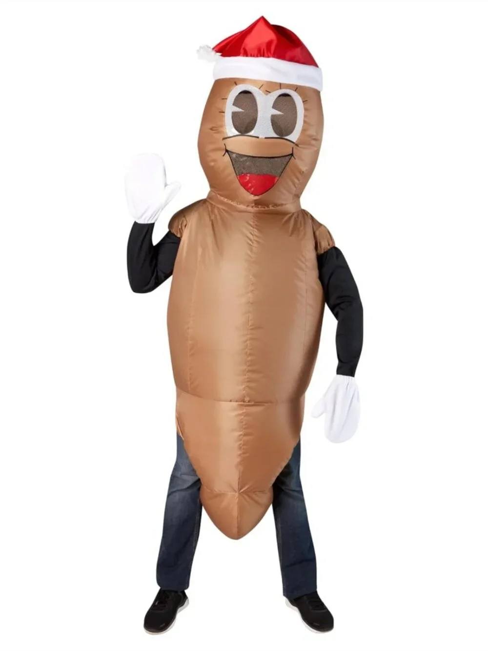 Inflatable Mr. Hankey Costume for Adults | Unisex Brown Holiday Outfit